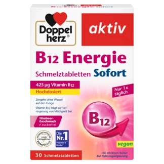 Abbildung der Produktverpackung Doppelherz aktiv B12 ENERGIE Sofort Frontansicht